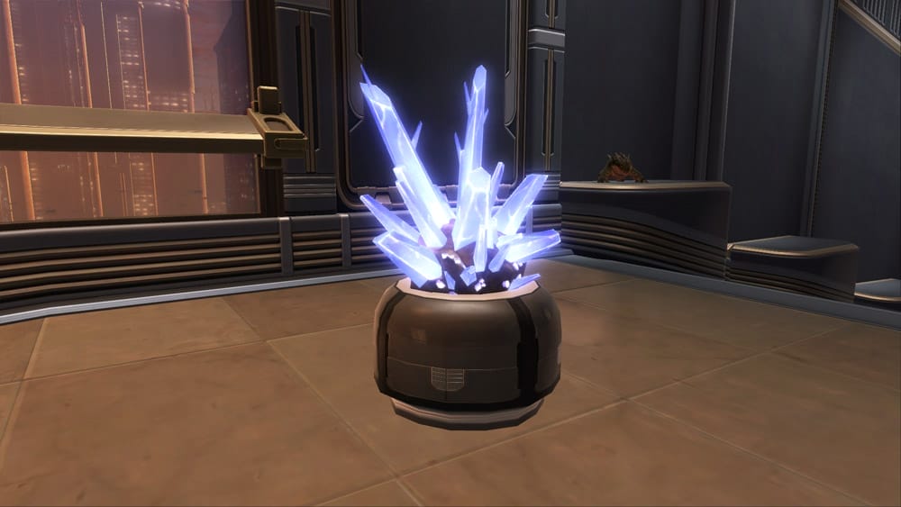 Solid Blue Crystal Formation